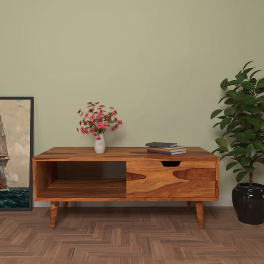 Unique Classic Storage Simple Sheesham Wooden Coffee Table