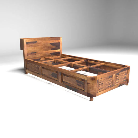 Exquisite Classical Sheesham Wood Single Bed