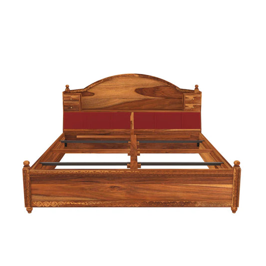 Sheesham wood Traditional Storage Bed