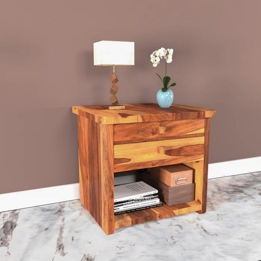 Single Drawer compact sheesham bedside