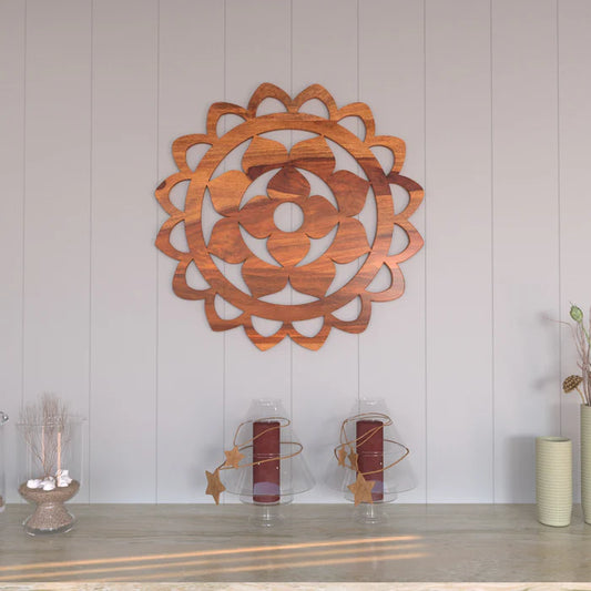 Storm Vintage Flower Wooden Wall Decor Yantra -