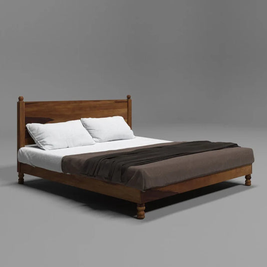 Natural tone sheesham wood classical Bed