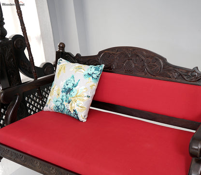 Classic Solid Wood Walnut finish 2 Seater Swing Chair