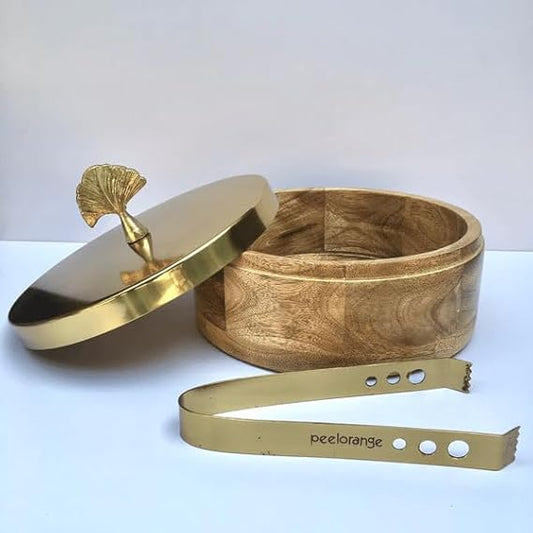 Wooden & Steel Chapati/Roti Storage Box