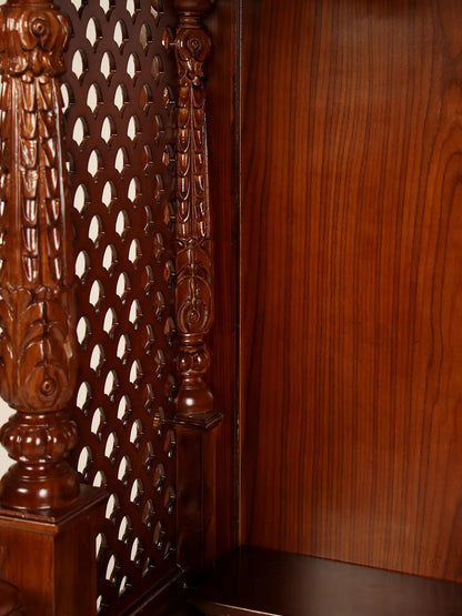 Handmade teakwood pooja temple for home