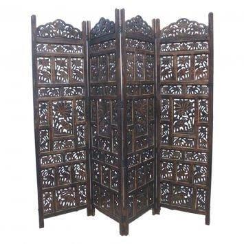 4 panel Wooden Partition,Wooden Handcrafted Partition/Room Divider/Separator for Living Room/Office