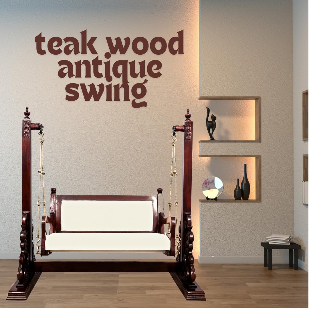 Wooden 2-Seater Swing Chair
