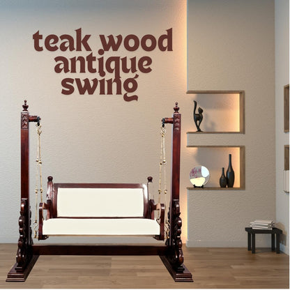 Wooden 2-Seater Swing Chair
