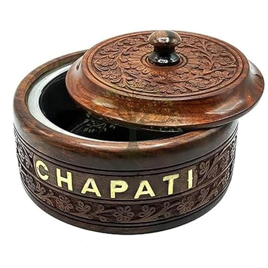 Beautiful Sheesham Wood Chapati Box for Interior Design