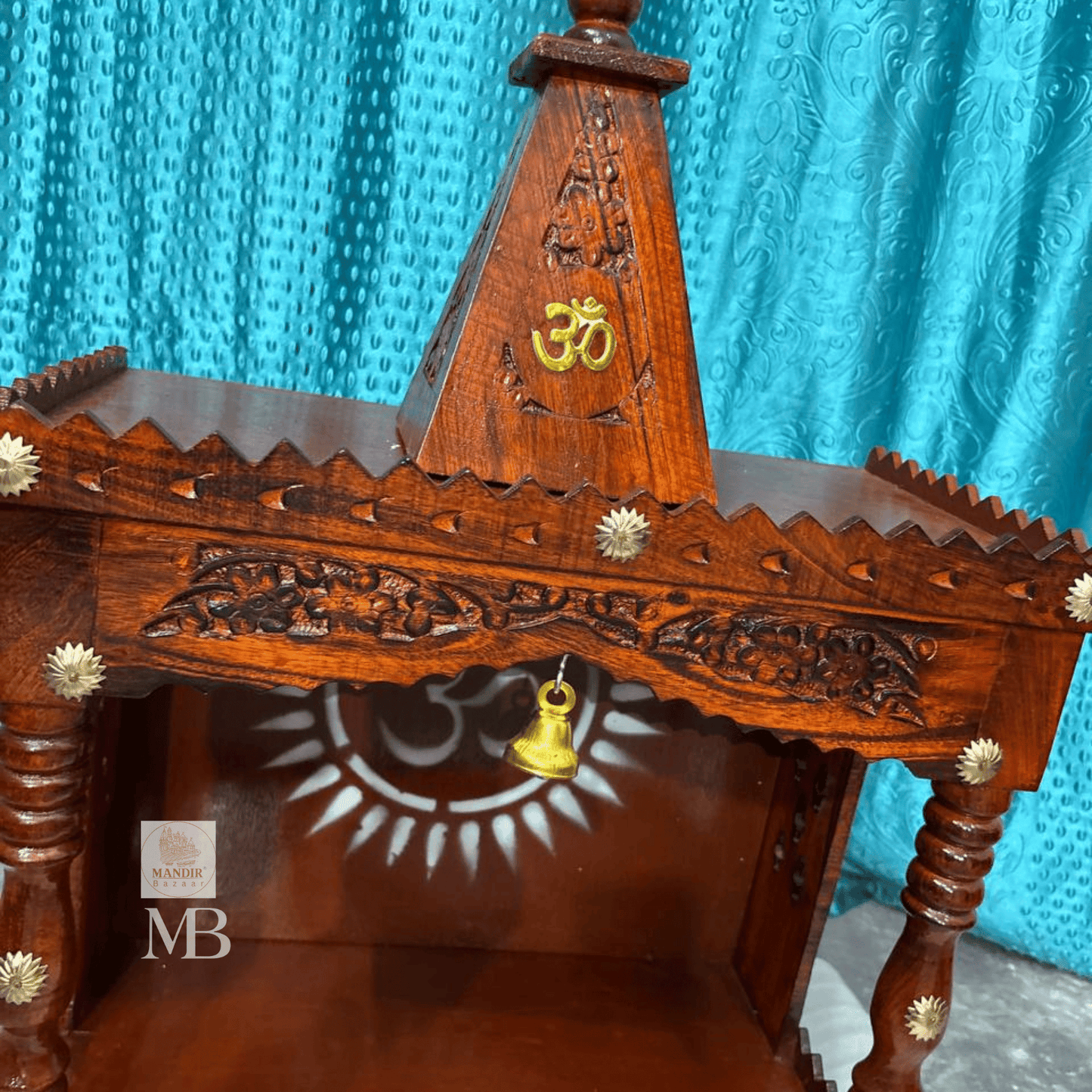 Small Pooja Mandir for Home – Handcrafted Hindu Temple | Compact Home Prayer Temple