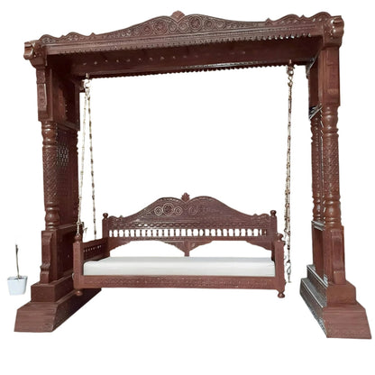 Wooden Swing Jhula with Stand for Indoor Outdoor & Balcony