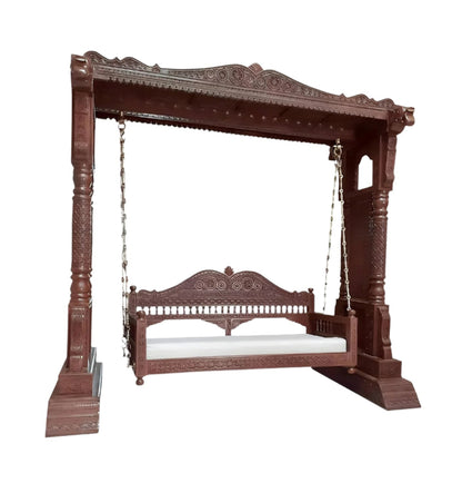 Wooden Swing Jhula with Stand for Indoor Outdoor & Balcony