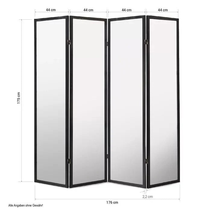 Archibald 175Cm H Folding Room Divider 4 Panel