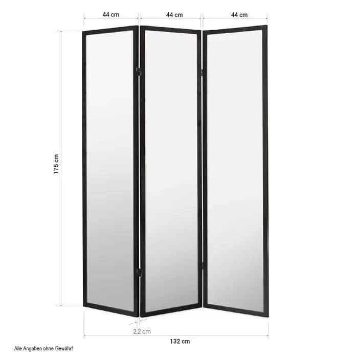 Archibald 175Cm H Folding Room Divider 3 Panel