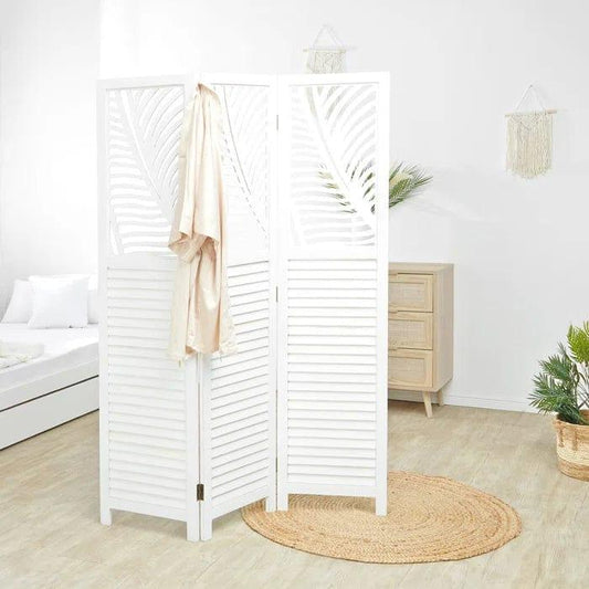 Bernd 120Cm W x 170Cm H 3 - Panel Solid Wood Folding Room Divider