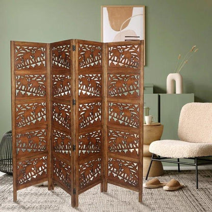 Bidwell 202Cm W x 183Cm H 4 - Panel Folding Room Divider