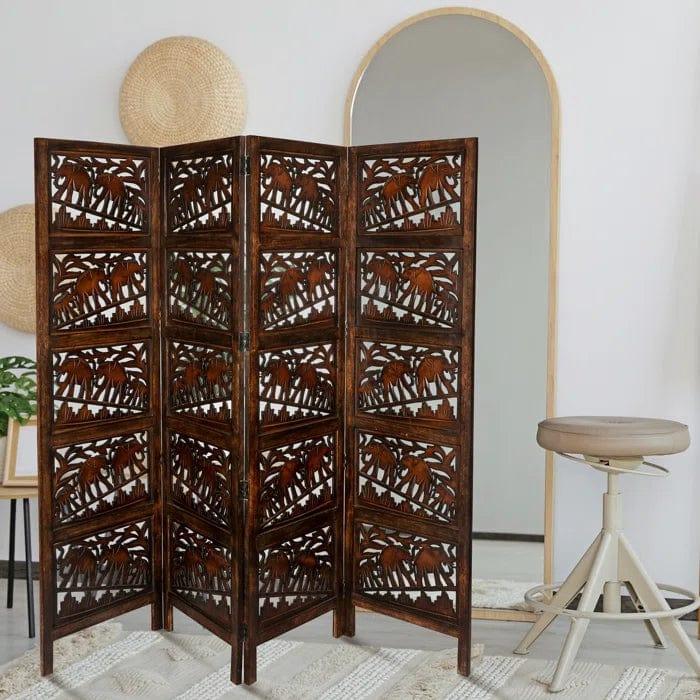 Bidwell 202Cm W x 183Cm H 4 - Panel Folding Room Divider