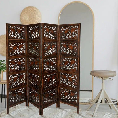 Bidwell 202Cm W x 183Cm H 4 - Panel Folding Room Divider