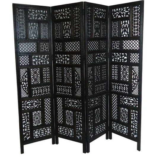 Bracknell 183Cm W x 177Cm H 4 - Panel Folding Room Divider