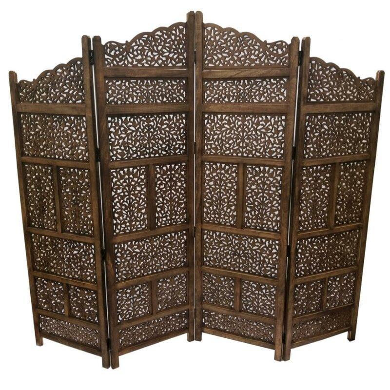 4 - Panel Solid Wood Folding Room Divider