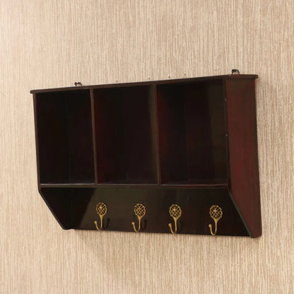 Wooden Key Hook Rack