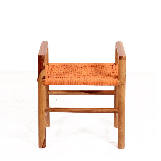 Sheesham wood weaved stool