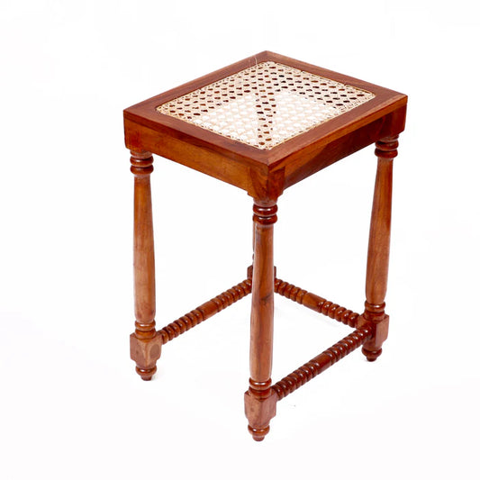 Classic Wooden Cane Nest Tables (Stool)