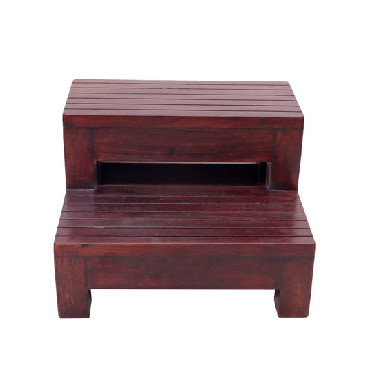 Double Step Teak Stool