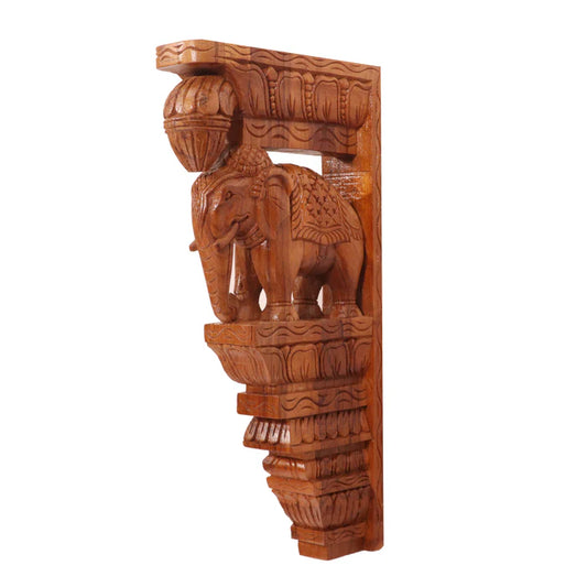 Solid teak elephant