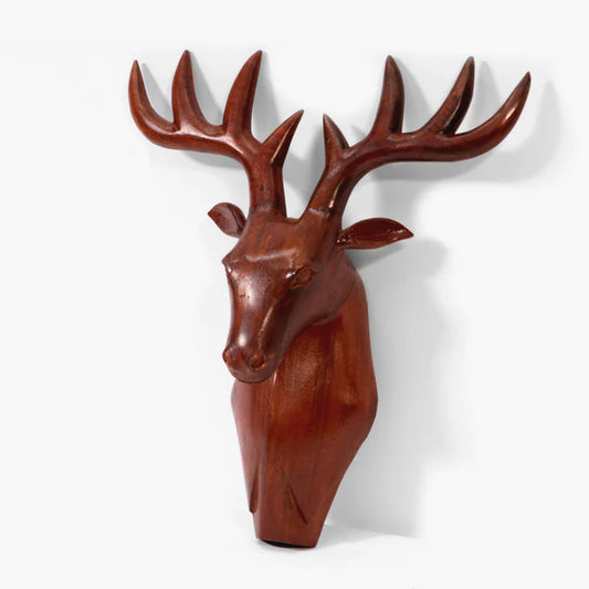 Solid Wood Deer Wall Decor