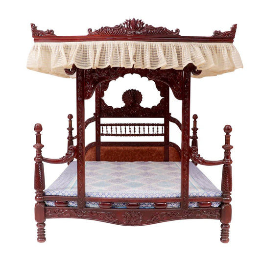 Rajshahi Maharaja Intricate Carved Bed