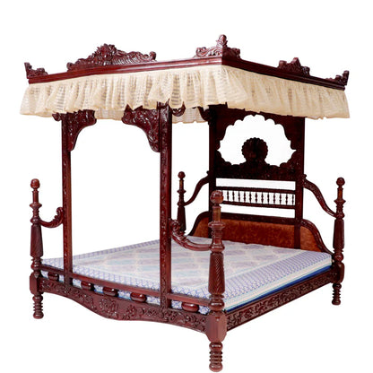 Rajshahi Maharaja Intricate Carved Bed