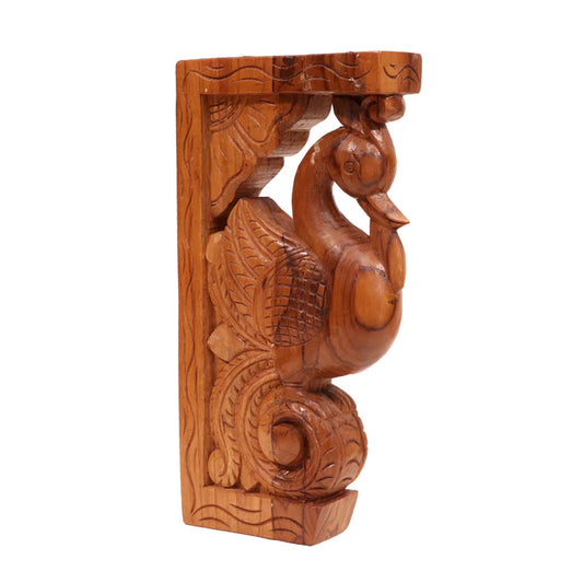 Classic Bird Solid Teak Door Bracket - Teak Wood