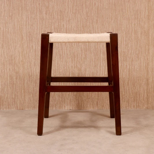 Classic Wooden Woven Stool