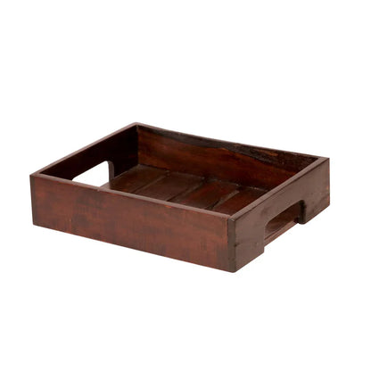 Compact wooden tray