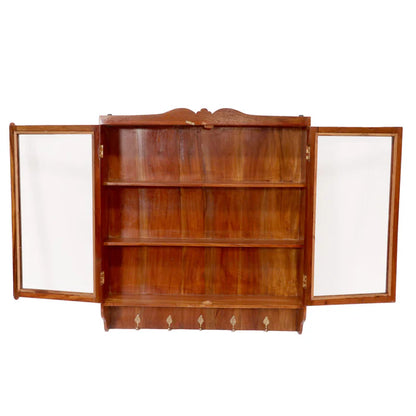 Wide Hanging Wooden Cabinet