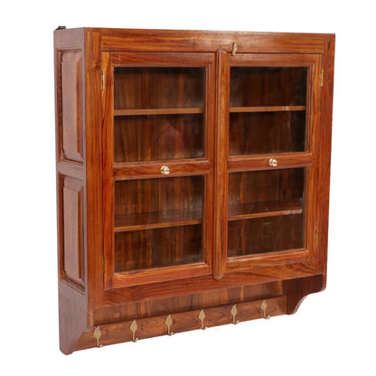 Wide Teak Kitchen Cabinet