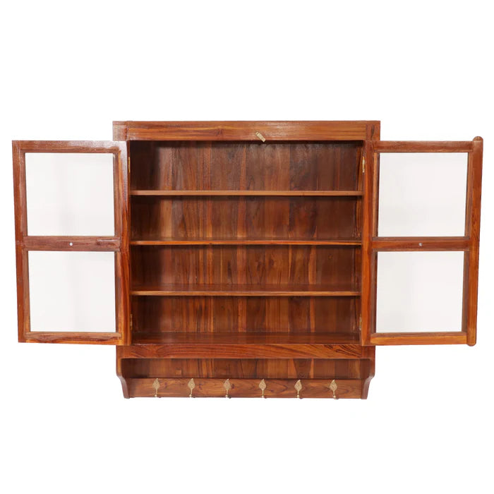 Wide Teak Kitchen Cabinet