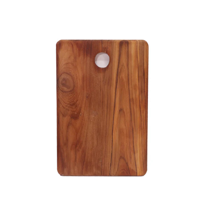 Classic Wooden Chopping Board - Large (18 x 9 Inch) - Teak Wood