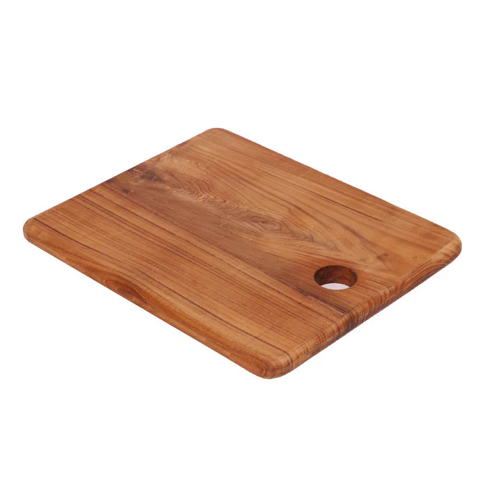 Classic Wooden Chopping Board - Large (18 x 9 Inch) - Teak Wood