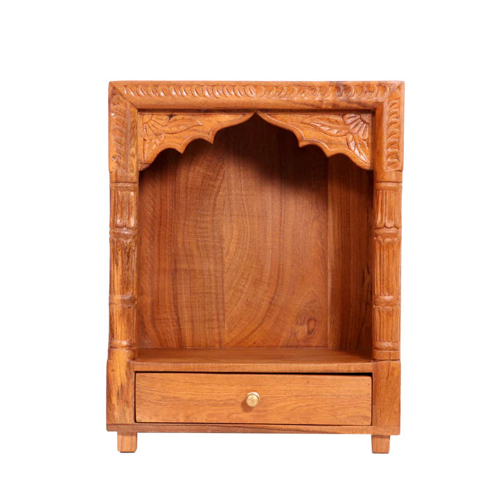 Heritage Design Compact Solid Wooden Temple