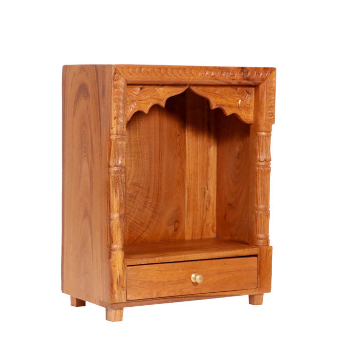 Heritage Design Compact Solid Wooden Temple