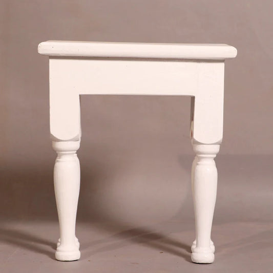 Wooden miniature decoration White painted Stool