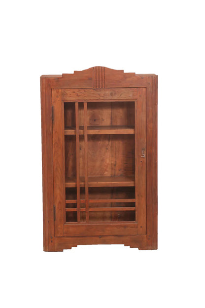 Machette Natural Brown Finished Wooden Handmade Wall Cabinet