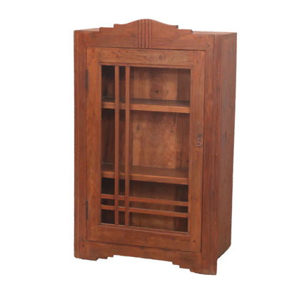 Machette Natural Brown Finished Wooden Handmade Wall Cabinet