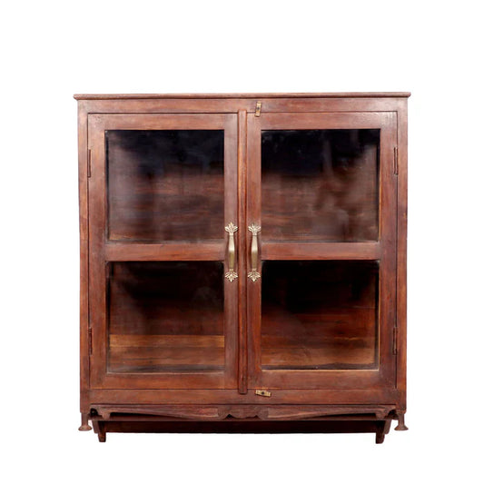 Double Door 3 Side Glass with Single Shelf Wall Cabinet