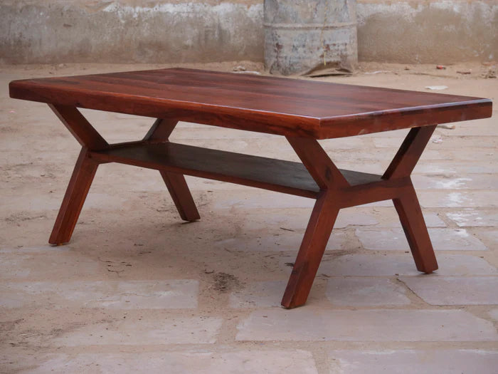 Classic Natural Light Finished Handmade Wooden Coffee Table