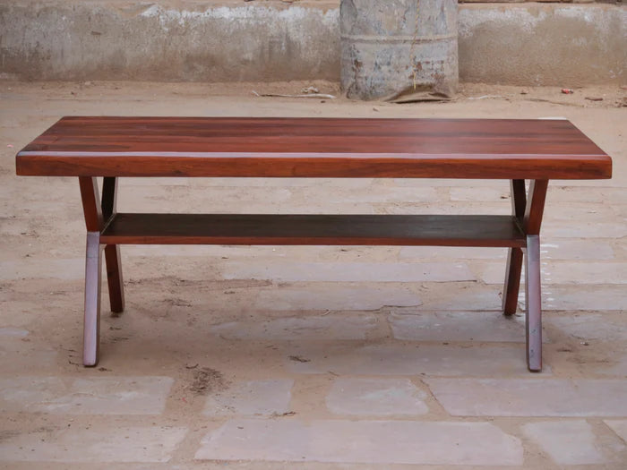 Classic Natural Light Finished Handmade Wooden Coffee Table