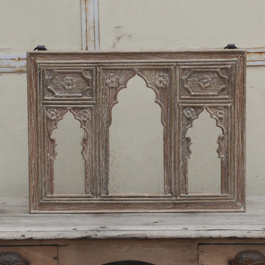 Unique Carved Heritage Finished Wooden Handmade Wall Mirror