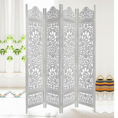4 - Panel Solid Wood Folding Room Divider